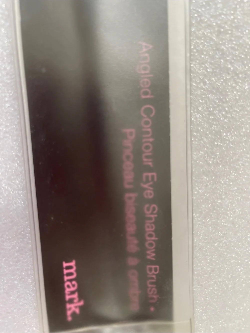 mark. Angled Contour Eye Brush in Black with Pink Logo